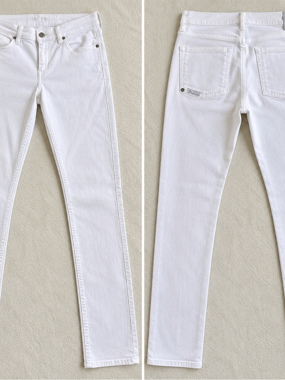 7 For All Mankind White Stretch Slim Jeans Size 29
